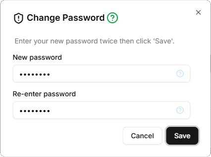 Screen-shot of the Password dialog